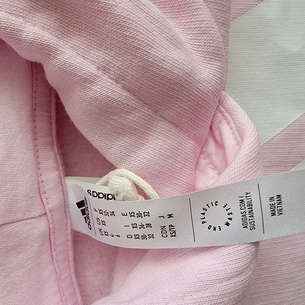 Adidas Light Pink Hoodie with White Logo - Picture 5 of 8